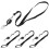 4Pcs Multi-Function Black Lanyard for Id Cards Work School Office Use 8