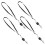 4Pcs Multi-Function Black Lanyard for Id Cards Work School Office Use 9