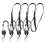 4Pcs Multi-Function Black Lanyard for Id Cards Work School Office Use 7