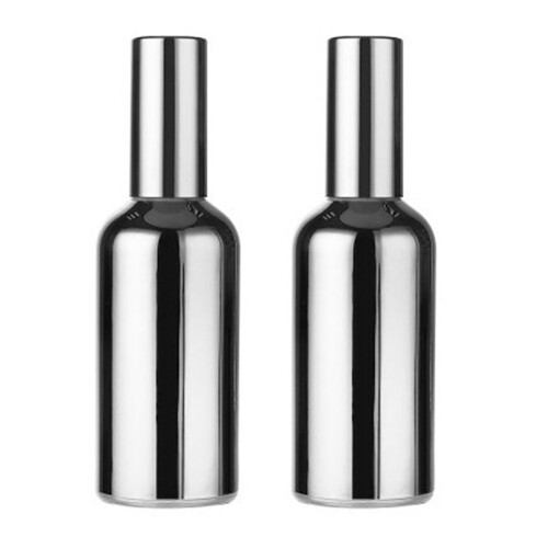 2Pcs 30ml Portable Cocktail Spritzer Glass Bottle For-Silver