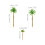 9Pcs Mini Plastic Palm Trees For Model Train Landscape Scenery 3