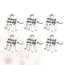 50 Metall Hand Anhänger Zum Selbermachen Antik Silber