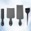 1 Set Kunststoff Haarfarbepalette Schwarz 9