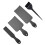1 Set Kunststoff Haarfarbepalette Schwarz 4