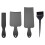 1 Set Kunststoff Haarfarbepalette Schwarz 3