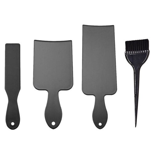1 Set Kunststoff Haarfarbepalette Schwarz 2