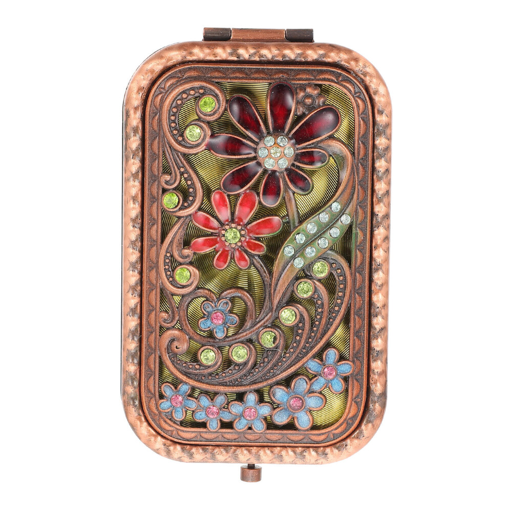 Iplusmile Vintage Portable Makeup Mirror Compact Folding Dual Sided