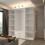 MN Furniture (White) Modern 4 Door High Gloss Hinged Wardrobe 4