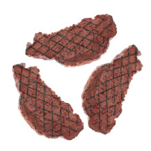3Stk Realistische Kunststoff-Steak Modelle Für Und Restaurant