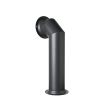 OKO Tall Angled Decorative Metal Stove Pipe in Charcoal Grey