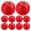 10Pcs Red Round Plastic Crank Handles with Copper Core for Replacement 1