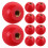 10Pcs Red Round Plastic Crank Handles with Copper Core for Replacement 8