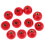 10Pcs Red Round Plastic Crank Handles with Copper Core for Replacement 2