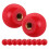 10Pcs Red Round Plastic Crank Handles with Copper Core for Replacement 9