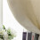 1Pc Beige Blackout Curtain Punch Free Silver Star Decor Window Drape 8