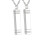 2er-Pack Halskette mit quadratischem-Silber 1