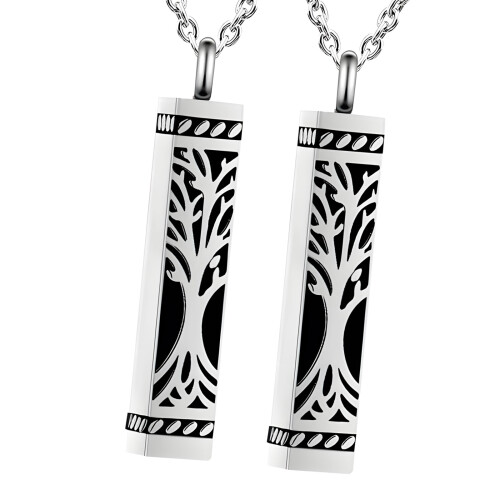 Gedenkketten, Baumschmuck, sicherer Aschebehälter,-Silber