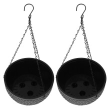2Pcs Hanging Planter Plastic Honeycomb Rattan Basket Indoor Outdoor