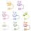 Decorative Silicone Straw Stoppers Lovely Silicone-green donut 2
