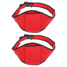 Microphone Fitness Belt Running Bag Red 2pcs