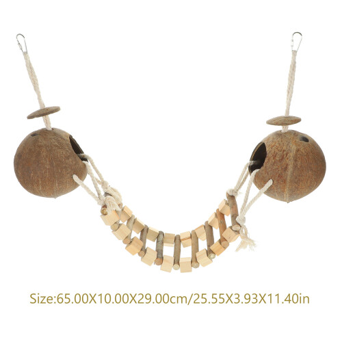 1Set Coconutshell Vogelhuis Met Ladder Comfortabel Nest 1