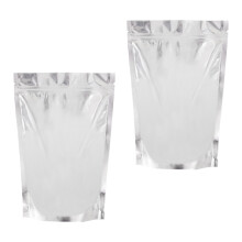 100 Unidades Sacos Seláveis Aluminizados Reclosáveis Com Base 12X20+4