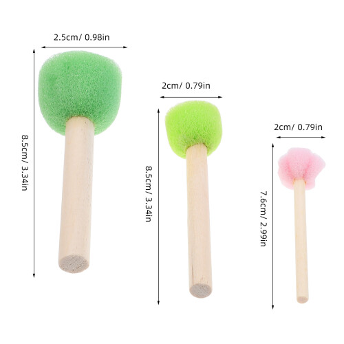 5Pcs Kids Painting Brush Set With Sponge And Graffiti Tools 1