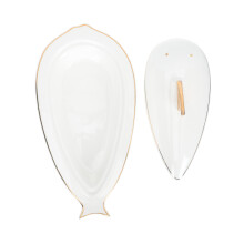One Set Ceramic Seafood Holder Fish Serving Dish