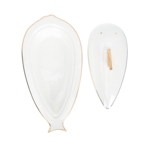One Set Ceramic Seafood Holder Fish Serving Dish