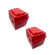 General Outdoor Battery Storage Case Holder Heavy Duty Battery Box For Motorcycle Go Kart Dirt Bike Scooter Red