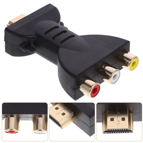 Adaptador De Vídeo E Rgb Rca Para 3, Av Para 720P 2