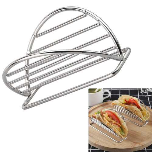 Unique Tacos Holder Crafted From Stainless Steel For Convenient 1