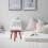 1Tabouret En Bois Caoutchouc Maison Portable 3
