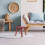 1Tabouret En Bois Caoutchouc Maison Portable 4