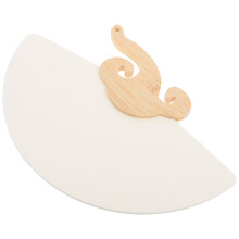Beige Paper Fans Handheld DIY Craft Kit Wooden Handle Bulk