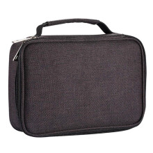 Colored Pencil Case 72 Slots Large Capacity Zipper Pouch Black