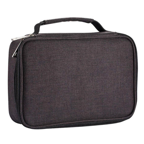 Colored Pencil Case 72 Slots Large Capacity Zipper Pouch Black