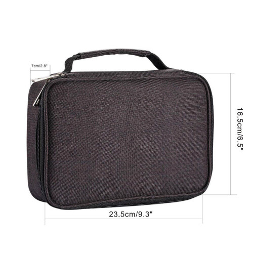 Colored Pencil Case 72 Slots Large Capacity Zipper Pouch Black 2