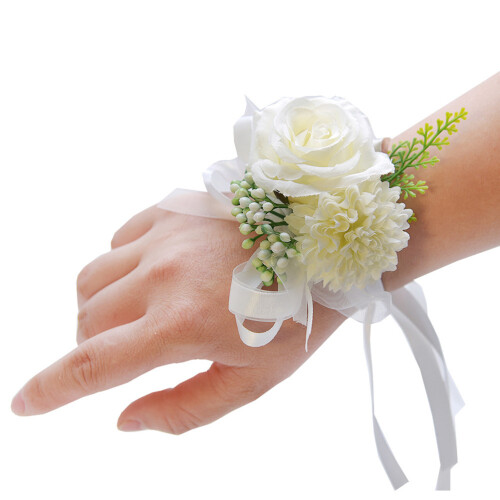 Conjunto De Flores De Pulseira De Seda Para 1