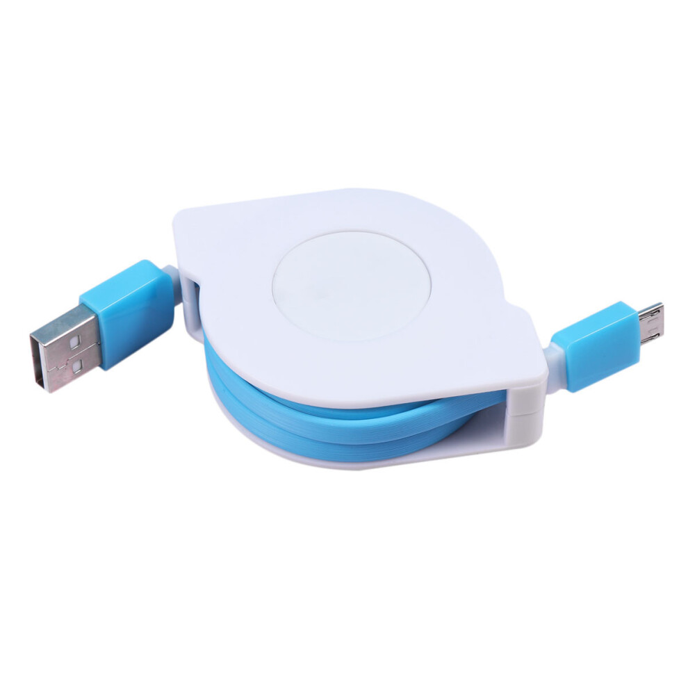 2M Usb Charging Cable Retractable Fast Cord For Phones Blue 3572228269950