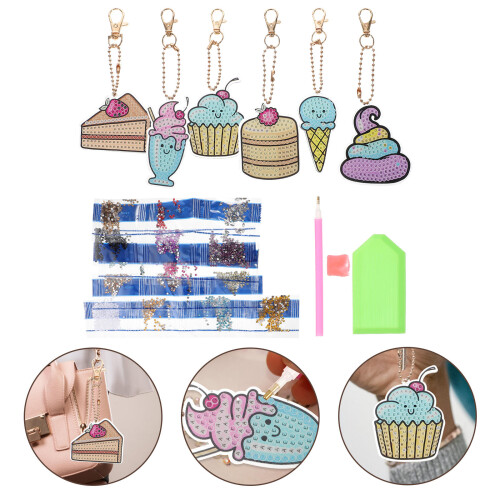 conjunto chaveiro havaiano com para decoração e enfeite 2