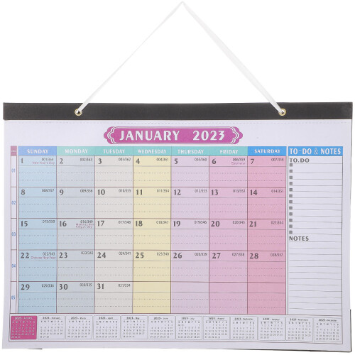 Calendário Mensal Multi-Função Com Gancho Para Pendurar