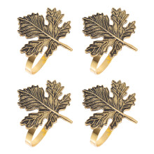 4St Aluminium Esdoorn Servetbuckle Voor Thanksgiving Feestdecoratie