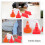 50Pcs Mini Traffic Cones Simulation Safety Roadblocks Sign Models 11