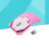 2.4G 3 Button Transparent Wireless Optical Mouse Pink 11