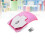 2.4G 3 Button Transparent Wireless Optical Mouse Pink 7