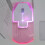 2.4G 3 Button Transparent Wireless Optical Mouse Pink 3