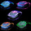 2.4G 3 Button Transparent Wireless Optical Mouse Pink 10