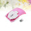 2.4G 3 Button Transparent Wireless Optical Mouse Pink 6