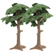 2Pcs Mini Tree Models For Sand Table Landscape And Train Scenery
